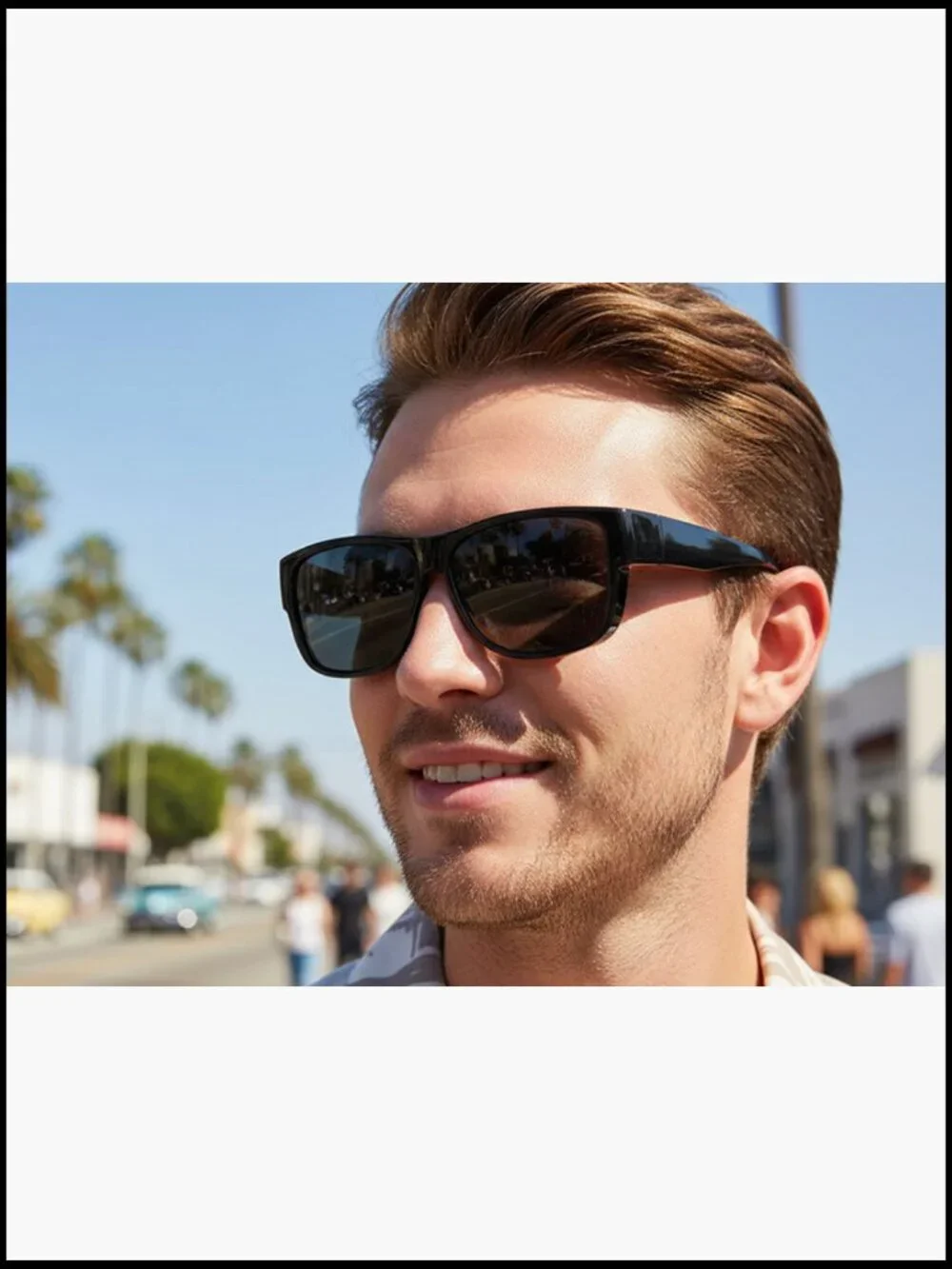 Polarized Fit Over Sunglasses Wrap Around UV400 Protection for Men